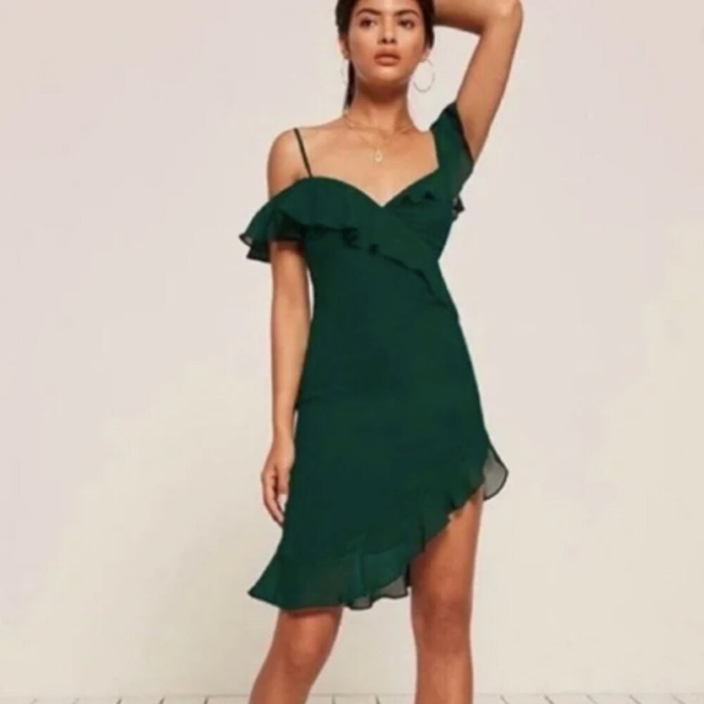 Reformation | Adora Dress in Spruce, Size 4